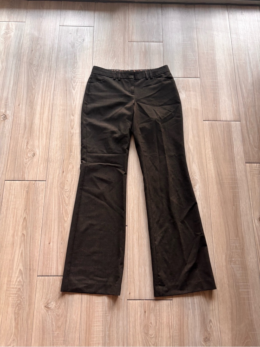 Women's Brown Flared Dress Pants